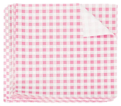 Wachspapier 200 Blatt, 18x18 cm, rosa, fettbeständig