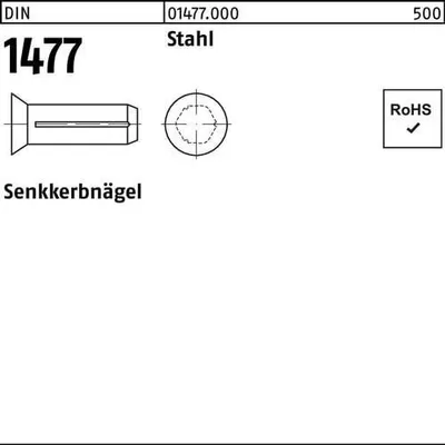 Produktbild von Reyher  1477 Kerbnaegel 4x10 (500 Stück)