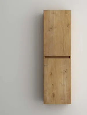 Produktbild von Mai & Mai Seitenschrank Badezimmerschrank mit 2 Türen und 4 Fächern Badregal Allzweckschrank Badschrank in Kerneiche BTH: 35x20x120 cm Verona