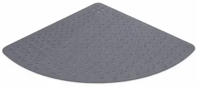 Produktbild von Graue Antirutsch-Badematte Fächerdesign 80x80 cm PVC mit Saugnäpfen
