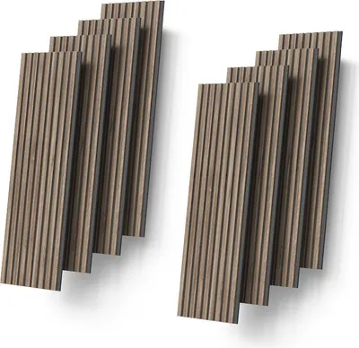 Immagine prodotto di Pannelli a parete Livinity Grivola Noce 8 pezzi, Model 59278