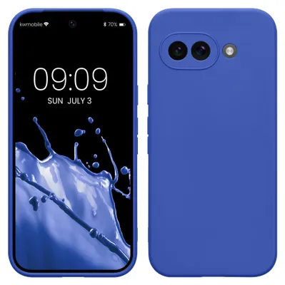 Produktbild von kwmobile Handyhülle für Google Pixel 9a Hülle - weiches Handy Silikon Case - Schutzhülle Cover - Baltik Blau