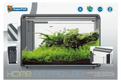 Productafbeelding van SuperFish Home ProLED 85 Aquarium Wit | 80L | 65 x 40 x 42,7 CM