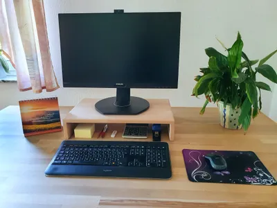 Produktbild von Bildschirmerhöhung PC und TV-Buche massiv 50cm
