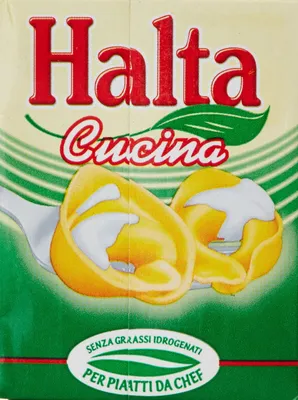 Produktbild von Halta Cucina Preparato Alimentare UHT per Cucina Cremige Zubereitung UHT für die Küche Ideal für Pasta, Saucen, Pizza Kochsahne Sahne 200ml