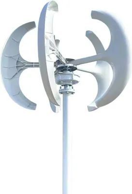 Zdjęcie produktu dla Generator turbiny wiatrowej, konstrukcja osi pionowej, efektywne wykorzystanie energii, 12V, biały z kontrolerem, 800W