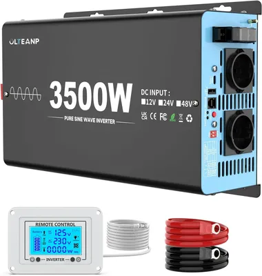 Produktbild von Reiner Sinus-Wechselrichter 3500W / 7000W - 12V zu 230V mit Fernbedienung und LCD-Display