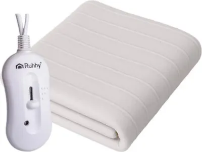 Obrázek produktu pro Ruhhy 26201 Elektrická vyhřívací deka s regulací teploty 150 x 80 cm, bílá