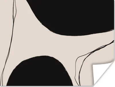Produktbild von MuchoWow® Poster Pastell - Schwarz - Minimalismus 120x90 cm - Wandbild