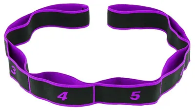 Produktbild von Yoga-Dehnband mit 8 Schlaufen, Widerstandsband für Fitness und Gymnastik, Lila