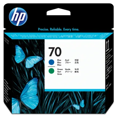 Produktbild von HP 70 DesignJet Druckkopf Blau/Grün C9408A für Z2100 Z3100 Z3200