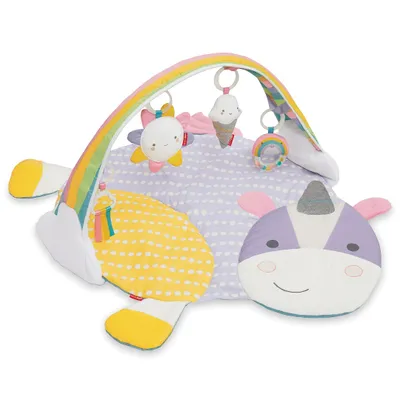 Obrázek produktu pro Skip Hop Unicorn Activity Gym, Dětský kobereček na hraní, Hrazda s hračkami, Zvuky, Plyšový, Vícebarevný