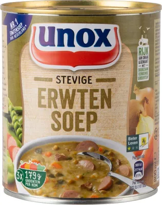 Produktbild von Unox Herzhafte Suppenerbsen 12 x 80 cl