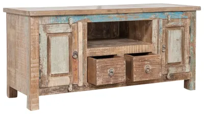 TV-Schrank aus recyceltem Massivholz 122x42x62 cm rustikal