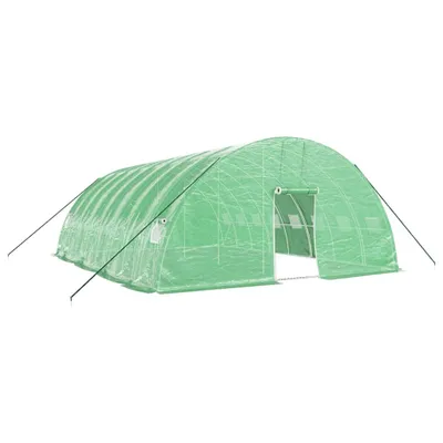 Obrázok produktu pre vidaXL Skleník s oceľovým rámom Zelený 48 m² 8x6x2,85 m