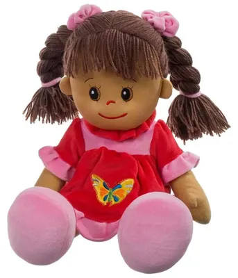 Produktbild von Heunec 470873 - Poupetta Lucy mit braunem Haar XL, Braun/Rot