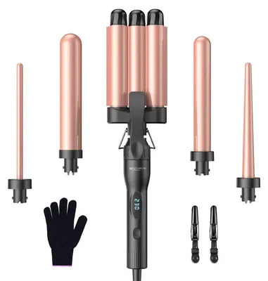 Produktbild von Lockenstab Set 3 Fässer Welleneisen Mehrere Temperatureinstellungen, Lockenstäbe