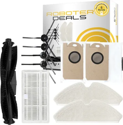 Produktbild von Zubehör Set (Ersatzteile) für Lenovo T1 Pro (4x Seitenbürsten, 2x Beutel, 2x Pad, 2x Filter, 1x Hauptbürste)