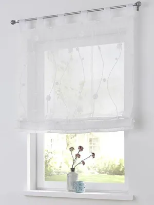 Produktbild von Verstellbares Raamgordijn - Moderne Raumschmuck - Finesse Bordüre - 60 x 140 cm - Weiss