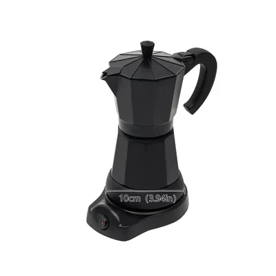 Produktbild von Elektrický moka kávovar, objem 300 ml, elegantný čierny dizajn , čierny