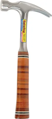 Produktbild von ESTWING Klauenhammer mit Ledergriff, gerade, Ø25mm 450g | mit glatter Fläche | zum Ziehen von Nägeln, Aufbrechen von Brettern, für Abbrucharbeiten