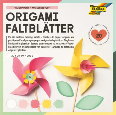 Image de folia Dépliants Origami en plastique 200 x 200 mm 20 feuilles