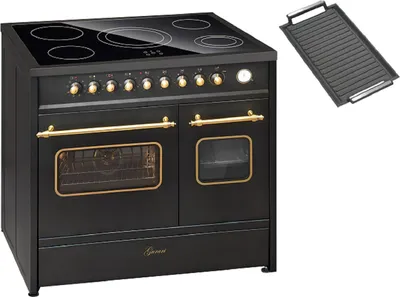 Produktbild von Gurari GCH E 912 DF BL r+Grillplatte , Retro Elektro Standherd 90 cm