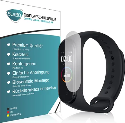 Produktbild von 4x Slabo Displayschutzfolie für Xiaomi Mi Band 4 KLAR "Crystal Clear" (verkleinerte Folien) Displayfolie Schutzfolie Folie
