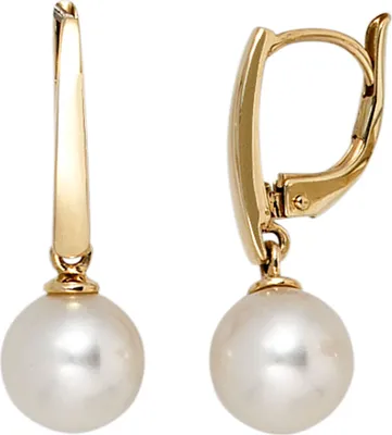 Produktbild von JOBO Boutons 585 Gold Gelbgold 2 Süßwasser Perlen Ohrringe Ohrhänger