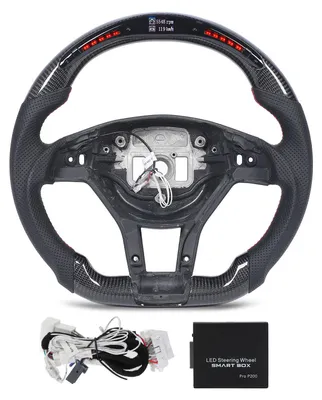 Produktbild von LED-Anzeige, Schaltlichter, Kohlefaser-Lenkrad, perforiertes Leder, Ersatz für AMG A45 W176 2013 bis 2015