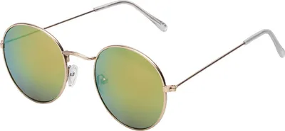 Produktbild von Damen Herren Sonnenbrille Rund Form Verspiegelt 80er Modern Urlaub Strand 30568 Grün-Rosa