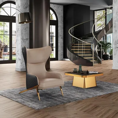 Zdjęcie produktu dla Fotel 74 x 90 cm Kanapa Tapicerka Designerska Skóra 1 Siedzisko Tapicerka Kanapy Nowe