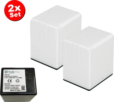 Produktbild von 2x Hochwertiger Li-Ion Akku für Netgear Arlo Go VMA4410, VMA4410-10000S, VML4030 Kamera - ersetzt A-2 Akkutypen / 7,2V 3000mAh 14.4Wh Ersatz Akku