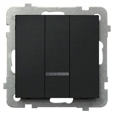 Obrázek produktu pro Ospel ŁP-13RS/m/33, Černá, IP20, 250 V, 10 A, 71 mm, 42 mm