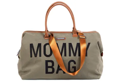 Obrázek produktu pro Childhome Mommy Bag Kaki XXL - mnoho úložných prostorů, lze použít jako kabelku nebo tašku přes rameno, včetně přebalovací podložky