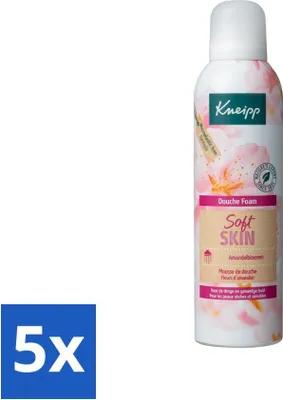 Productafbeelding van Kneipp - Doucheschuim - Zachte huid - Voor droge en gevoelige huid - 200 ml - Voordeelverpakking - 5 stuks