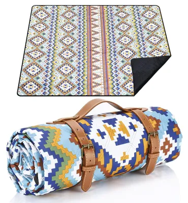 Obrázek produktu pro Boho pikniková deka 200 x 200 cm - Voděodolná a přenosná