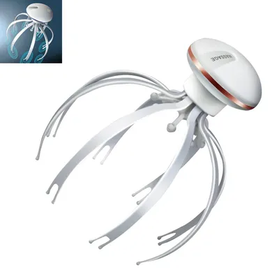Produktbild von Kopfmassagegeräte,Octopus Kopfmassagegerät,Elektrischer Kopfhaut-Scruncher Stress Relax,Wiederaufladbares Octopus Claw Massager,Beruhigende Vibration