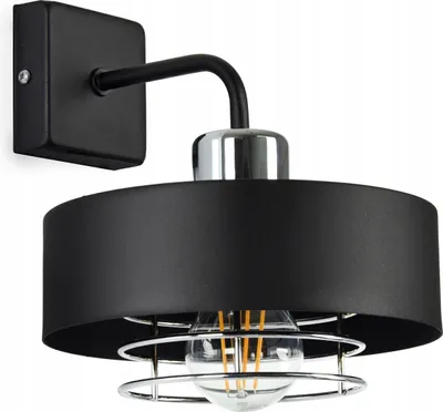 Produktbild von LUXOLAR - Wandlampe Schwarz Chrom E27 60 W - Wandleuchte Innen für Wohnzimmer, Küchen - Wandbeleuchtung, Loft Design