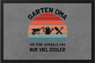 Produktbild von Garten Oma wie eine normale Oma nur viel cooler Fußmatte Omi Gartenarbeit Pflanzen