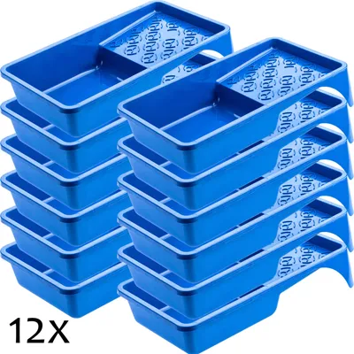 Produktbild von KADAX Farbwanne "Adal", Farbschale aus Kunststoff, Malerbedarf, Blau, 16 cm, 12 Stück