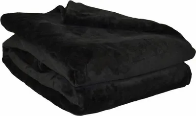 Produktbild von Microfaser Flanell Decke Toison D'Or, 130 x 170 cm, Schwarz, Maschinenwaschbar