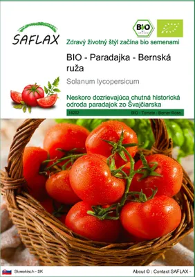 Obrázok produktu pre SAFLAX - BIO - Paradajka - Bernská ruža - Solanum lycopersicum - 10 Semená