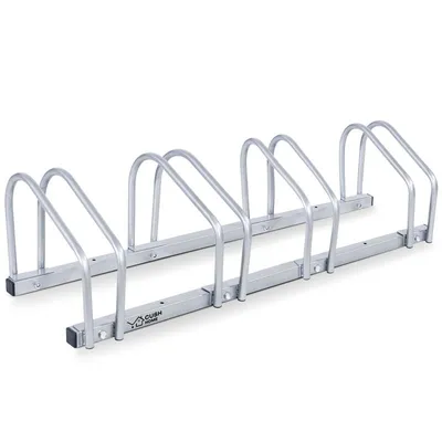 Produktbild von Fahrradständer Boden für 4 Fahrräder mit Reifenbreiten bis 65 mm Eisen Fahrradhalter 101 x 32 x 26 cm