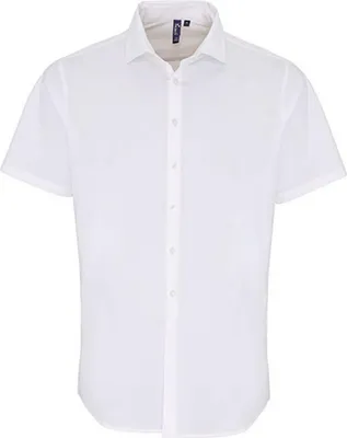 Image de Premier - chemise à manches courtes pour homme LT5677 (S) (Blanc)