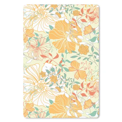 Produktbild von MuchoWow® Mauspad Mousepad Blumen - Muster - Schmetterlinge 18x27 cm - Mousepads - Maus Mat - Pad - Mausunterlage