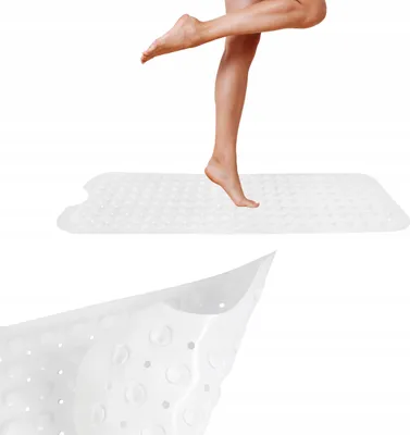Produktbild von Sepio Badewannenmatte Weiß 99x40 cm, Duschmatte rutschfest, Antirutschmatte Badewanne, Duschmatte, Rutschmatte Badewanne, Bathroom Mat