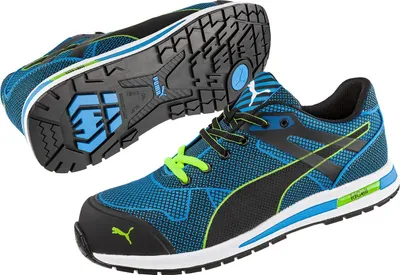 Produktbild von Puma Safety Puma Sicherheitsschuh BLAZE KNIT LOW S1P HRO SRC 643060 Gr.44 blau/schwarz/grün