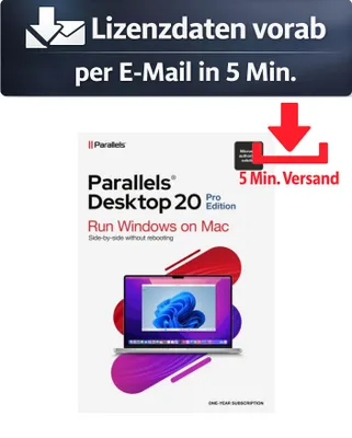 Produktbild von Parallels Desktop 20 PRO (1 MAC - 1 Jahr) ESD Hilfsprogramme Tools Treiber 5 Min. Versand als Download per Mail