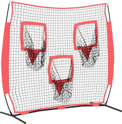 Produktbild von vidaXL Baseball-Übungsnetz Schwarz 214,5 x 89,5 x 181 cm Polyester